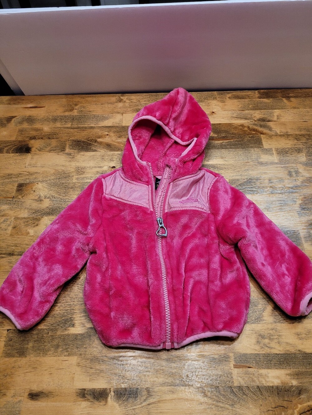 Pacific Trail Plush Hooded Puffer Jacket in Bright Pink
